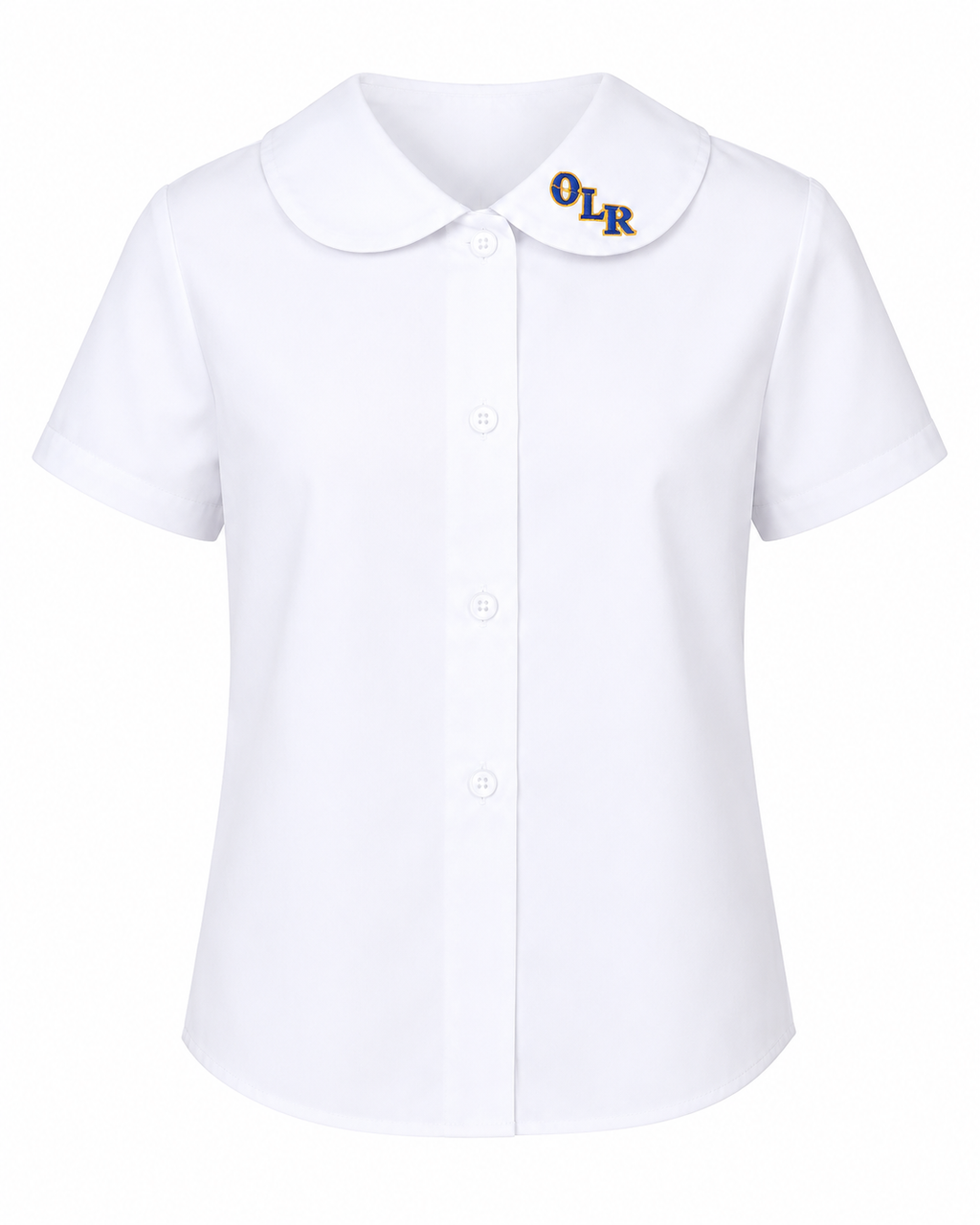 Short Sleeve Peter Pan Collar Blouse