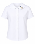 Short Sleeve Peter Pan Collar Blouse