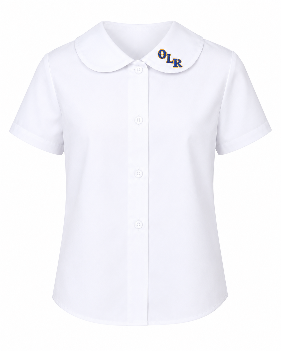 Short Sleeve Peter Pan Collar Blouse
